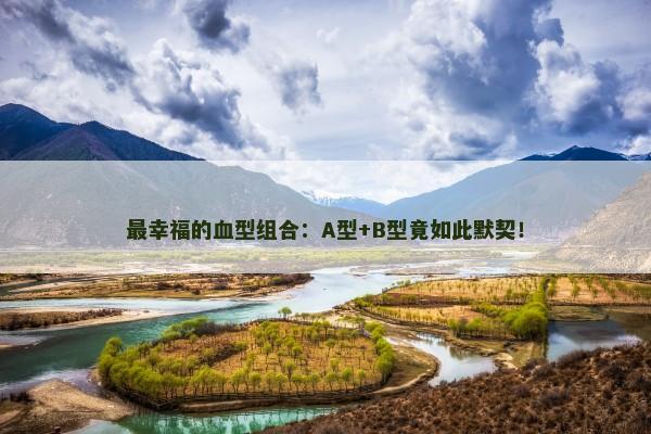 最幸福的血型组合：A型+B型竟如此默契！