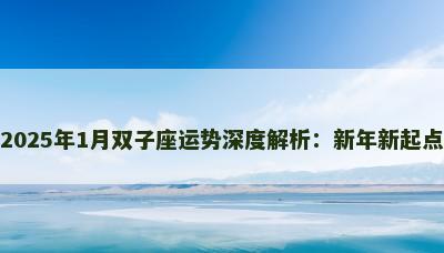 2025年1月双子座运势深度解析：新年新起点