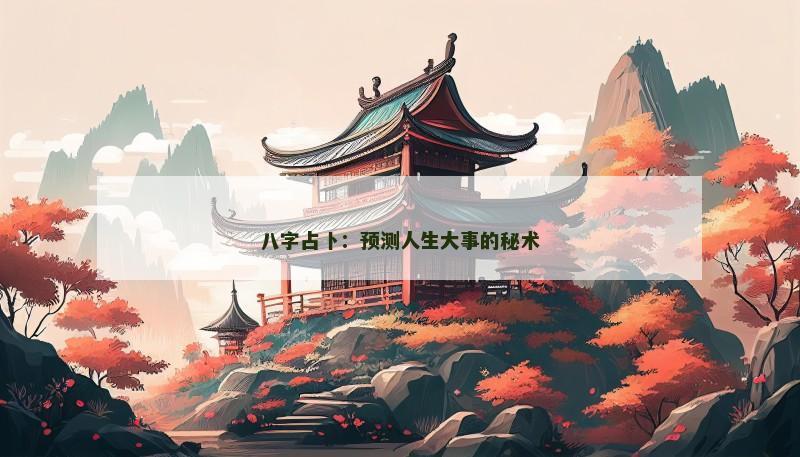 八字占卜：预测人生大事的秘术