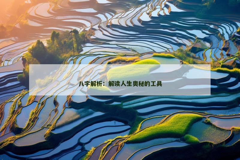 八字解析：解读人生奥秘的工具
