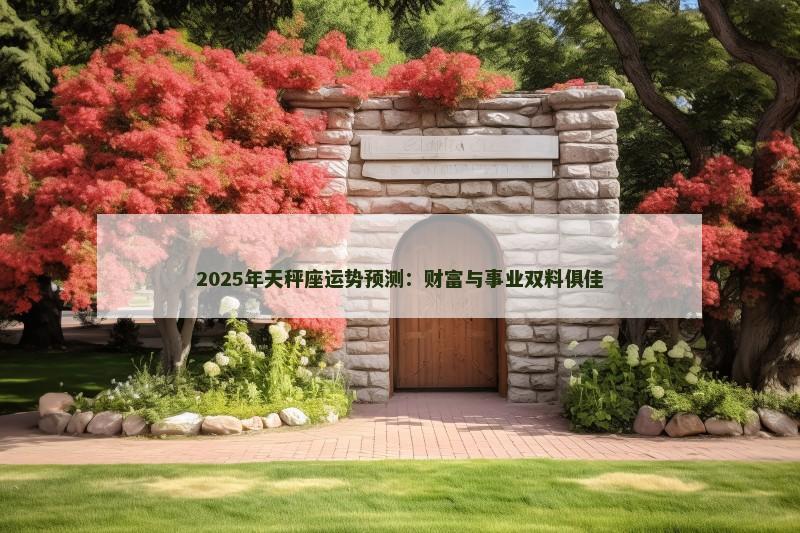2025年天秤座运势预测：财富与事业双料俱佳