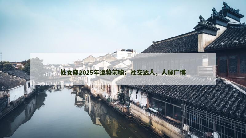 处女座2025年运势前瞻：社交达人，人脉广博