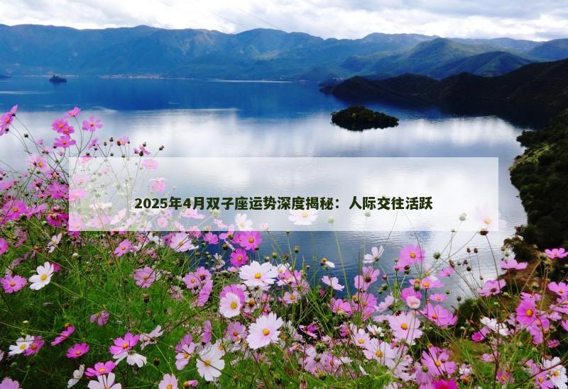 2025年4月双子座运势深度揭秘：人际交往活跃