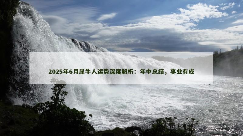 2025年6月属牛人运势深度解析：年中总结，事业有成