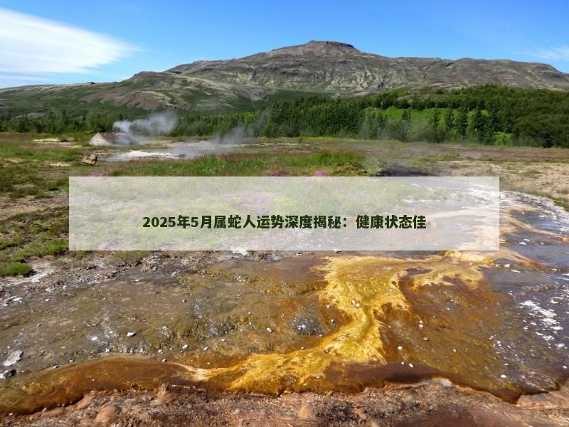 2025年5月属蛇人运势深度揭秘：健康状态佳