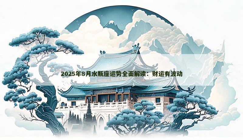 2025年8月水瓶座运势全面解读：财运有波动