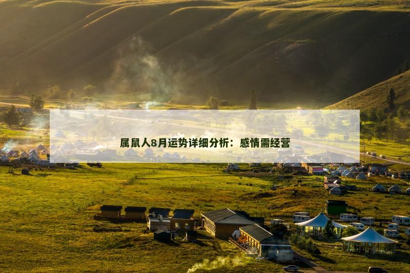 属鼠人8月运势详细分析：感情需经营