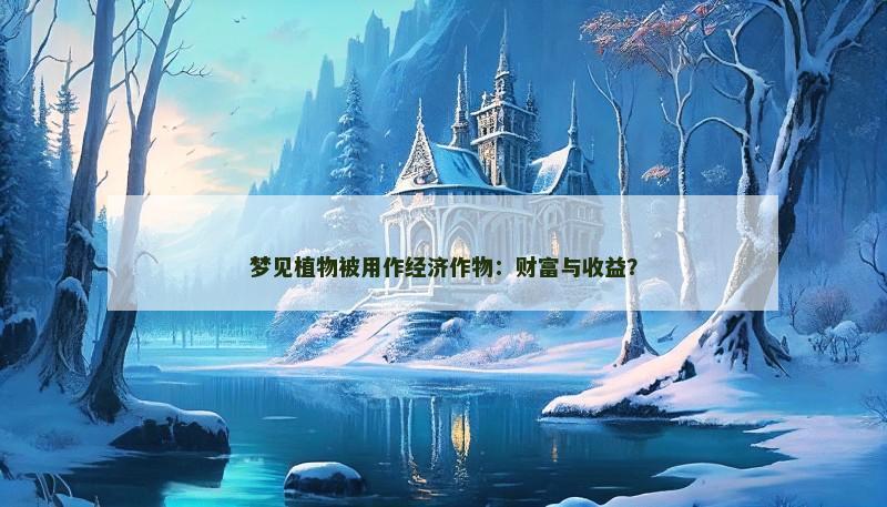 梦见植物被用作经济作物：财富与收益？