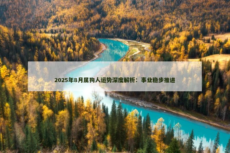 2025年8月属狗人运势深度解析：事业稳步推进