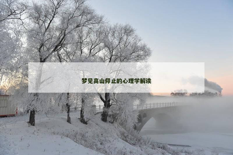 梦见高山仰止的心理学解读
