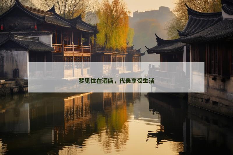 梦见住在酒店，代表享受生活
