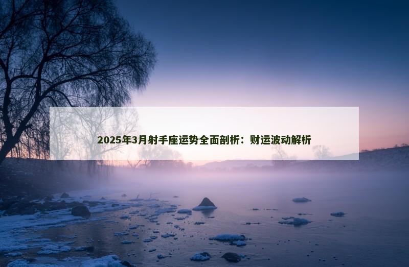 2025年3月射手座运势全面剖析：财运波动解析