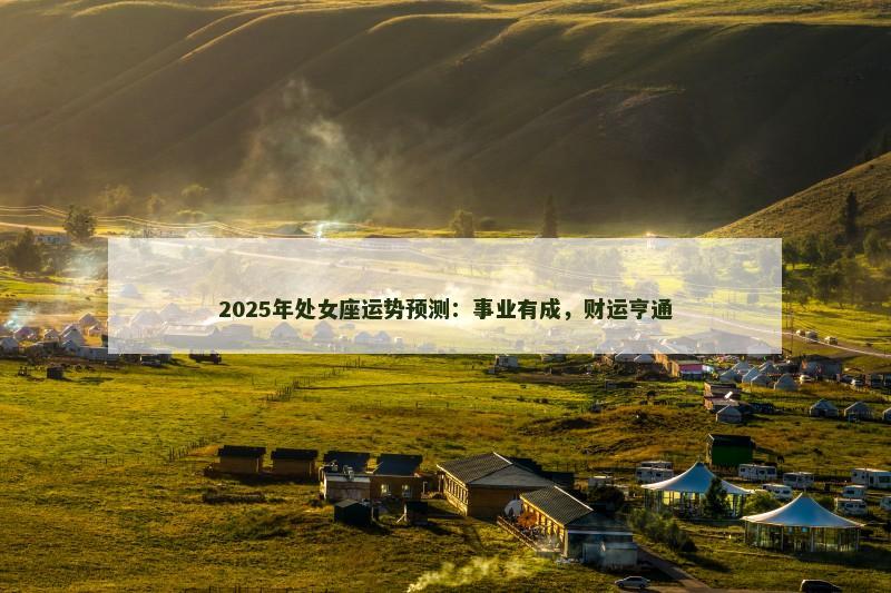 2025年处女座运势预测：事业有成，财运亨通