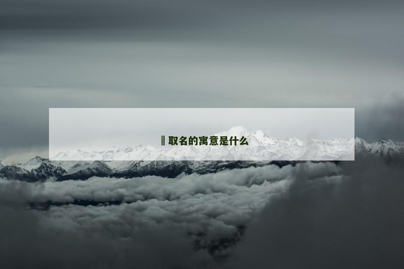 棛取名的寓意是什么