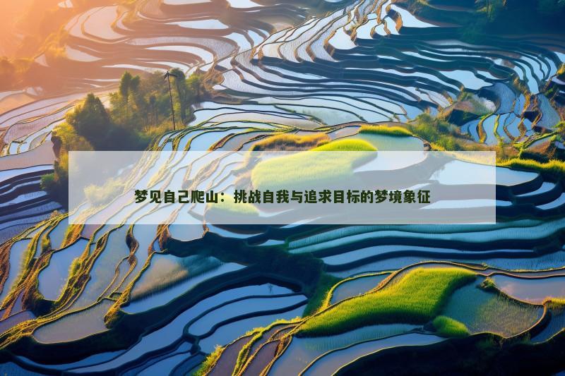 梦见自己爬山：挑战自我与追求目标的梦境象征