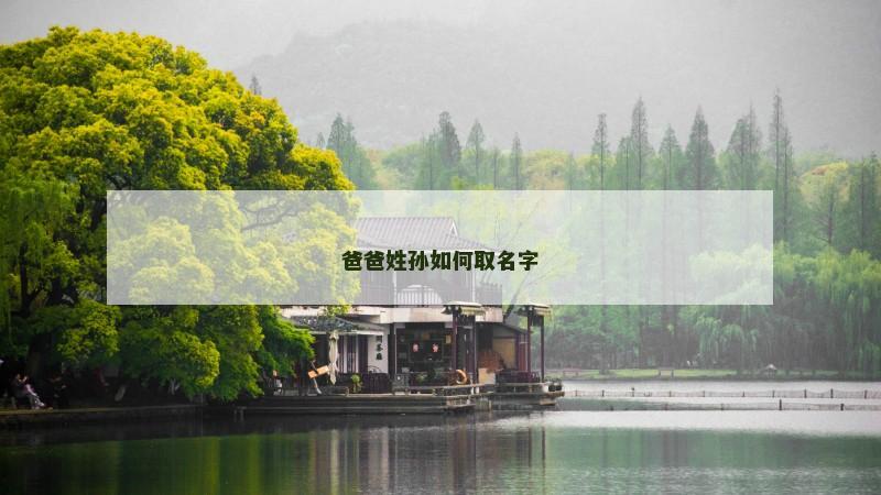 爸爸姓孙如何取名字