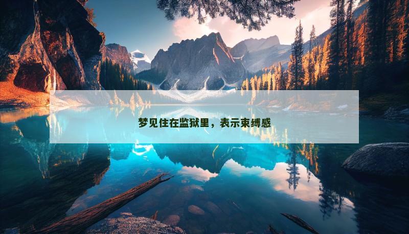梦见住在监狱里，表示束缚感