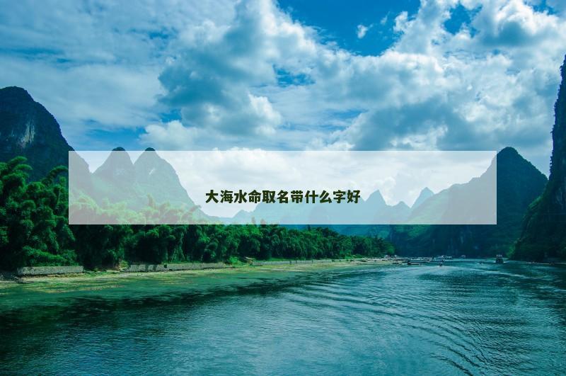 大海水命取名带什么字好