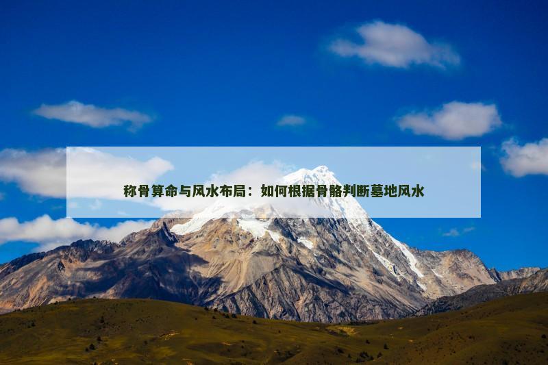 称骨算命与风水布局：如何根据骨骼判断墓地风水