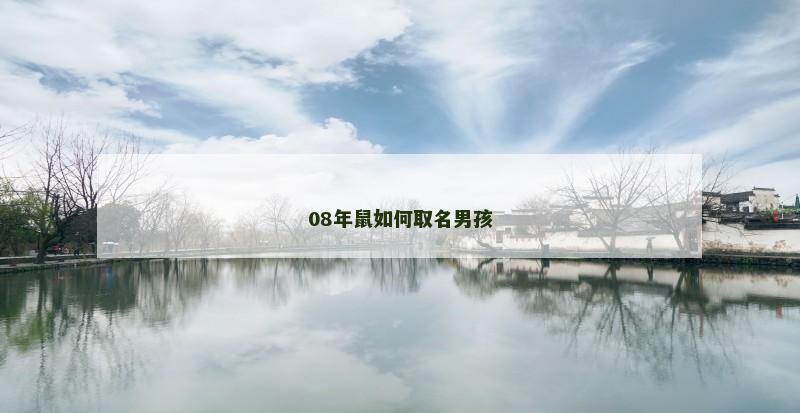08年鼠如何取名男孩