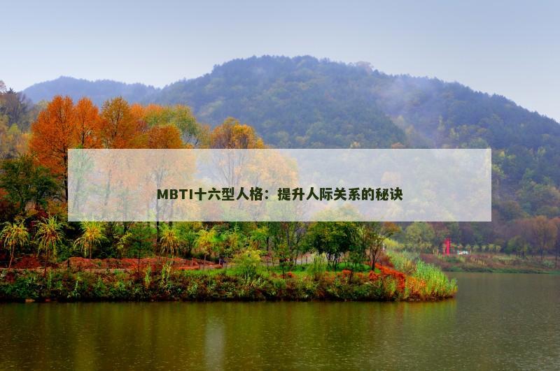 MBTI十六型人格：提升人际关系的秘诀