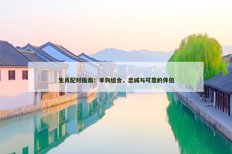 生肖配对指南：羊狗组合，忠诚与可靠的伴侣