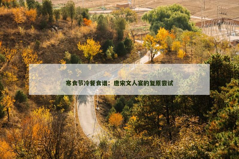 寒食节冷餐食谱：唐宋文人宴的复原尝试
