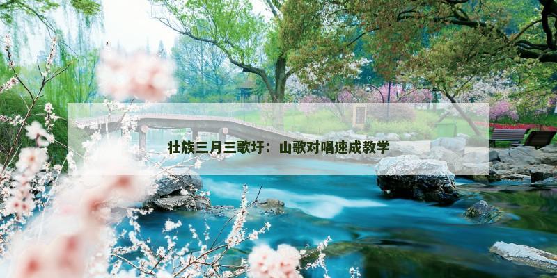 壮族三月三歌圩：山歌对唱速成教学