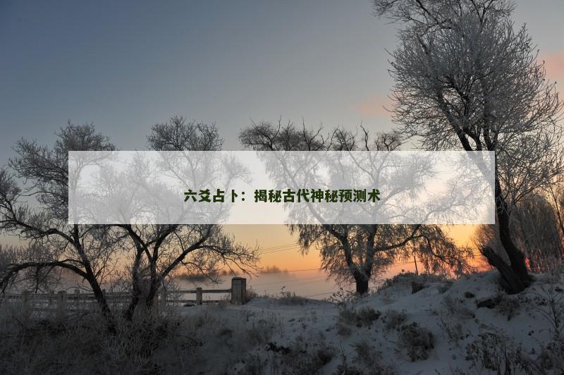 六爻占卜：揭秘古代神秘预测术