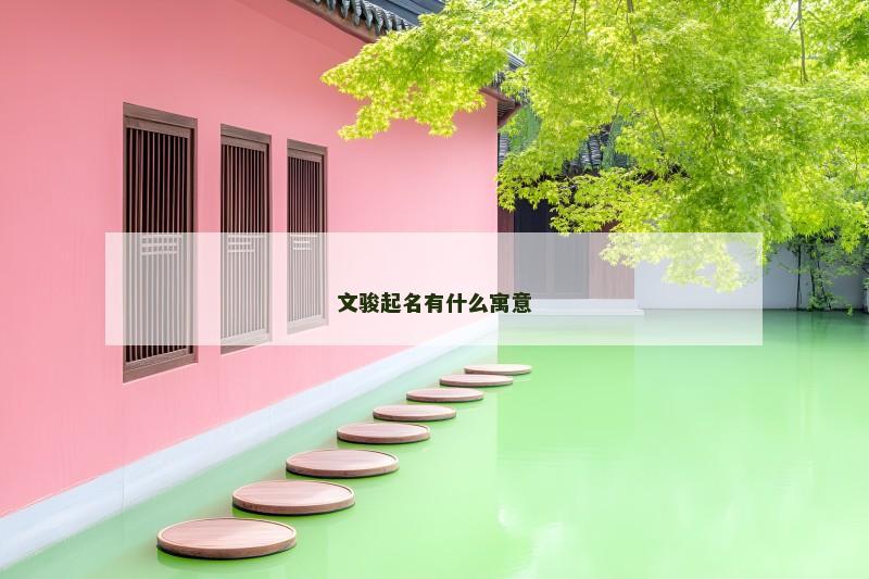 文骏起名有什么寓意