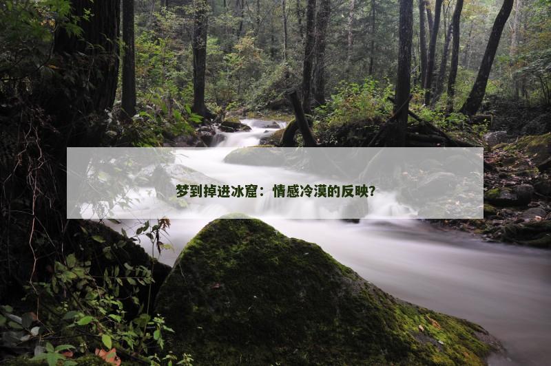 梦到掉进冰窟：情感冷漠的反映？