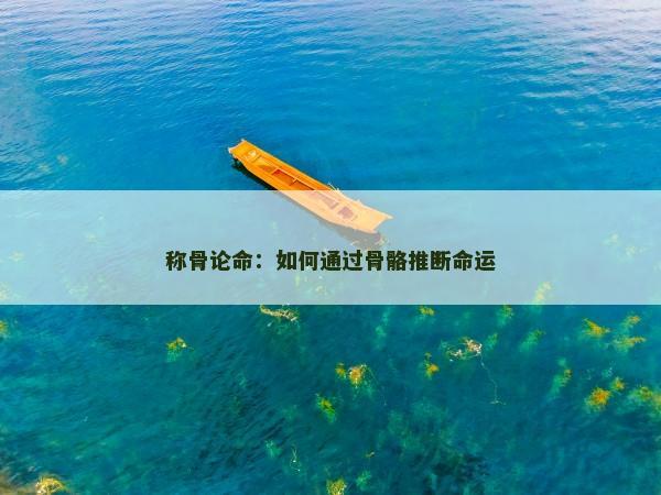 称骨论命:如何通过骨骼推断命运 称骨论命:如何通过骨骼推断命运