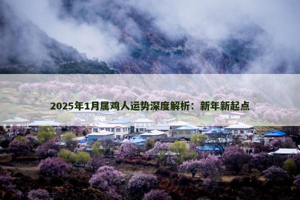 2025年1月属鸡人运势深度解析:新年新起点 2025年1月属鸡人运势深度解析:新年新起点