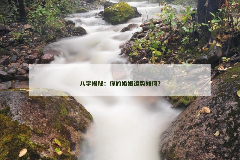 八字揭秘:你的婚姻运势如何? 八字揭秘:你的婚姻运势如何?