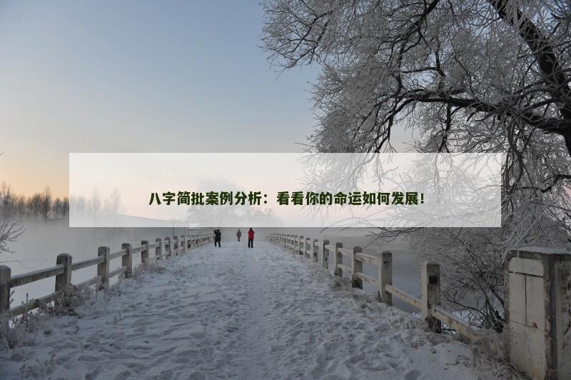 八字简批案例分析:看看你的命运如何发展! 八字简批案例分析:看看你的命运如何发展!