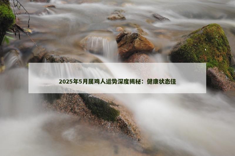 2025年5月属鸡人运势深度揭秘:健康状态佳 2025年5月属鸡人运势深度揭秘:健康状态佳