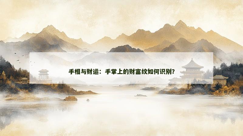 手相与财运:手掌上的财富纹如何识别? 手相与财运:手掌上的财富纹如何识别?