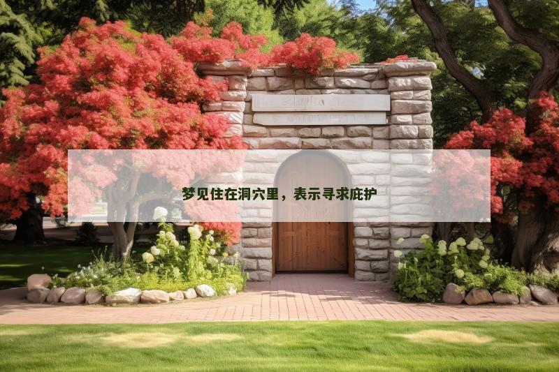 梦见住在洞穴里,表示寻求庇护 梦见住在洞穴里,表示寻求庇护
