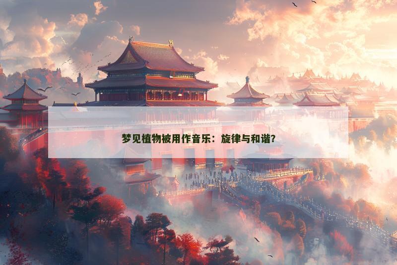 梦见植物被用作音乐:旋律与和谐? 梦见植物被用作音乐:旋律与和谐?