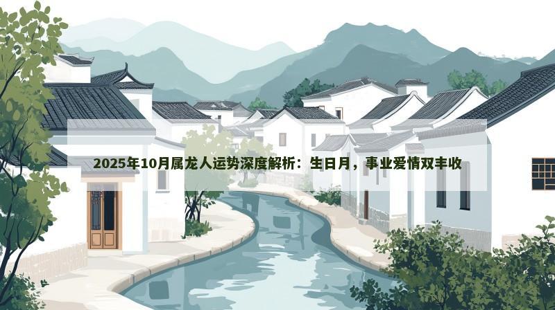 2025年10月属龙人运势深度解析:生日月,事业爱情双丰收 2025年10月属龙人运势深度解析:生日月,事业爱情双丰收