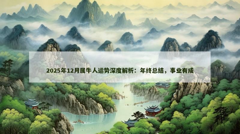 2025年12月属牛人运势深度解析:年终总结,事业有成 2025年12月属牛人运势深度解析:年终总结,事业有成
