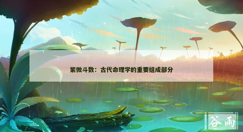 紫微斗数:古代命理学的重要组成部分 紫微斗数:古代命理学的重要组成部分