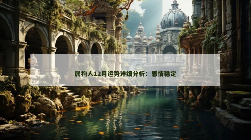 属狗人12月运势详细分析：感情稳定
