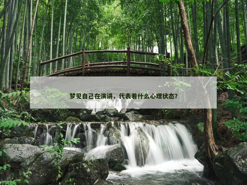 梦见自己在演讲,代表着什么心理状态? 梦见自己在演讲,代表着什么心理状态?