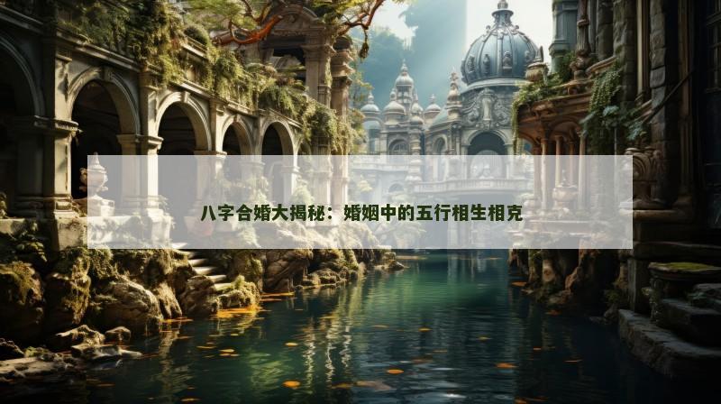 八字合婚大揭秘:婚姻中的五行相生相克 八字合婚大揭秘:婚姻中的五行相生相克