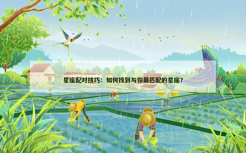 星座配对技巧:如何找到与你最匹配的星座? 星座配对技巧:如何找到与你最匹配的星座?