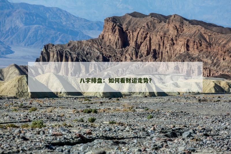 八字排盘:如何看财运走势? 八字排盘:如何看财运走势?