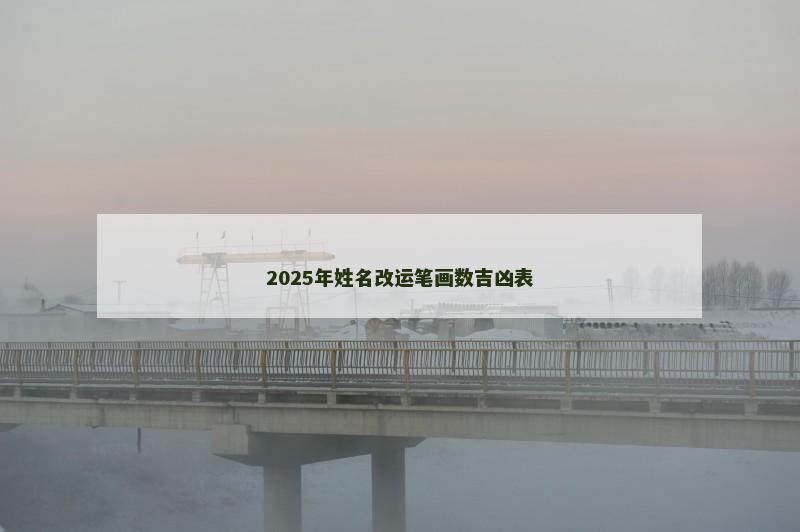 2025年姓名改运笔画数吉凶表 2025年姓名改运笔画数吉凶表