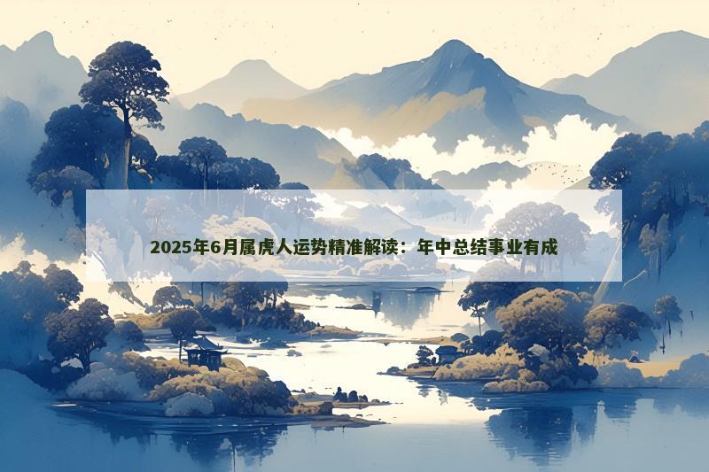 2025年6月属虎人运势精准解读：年中总结事业有成