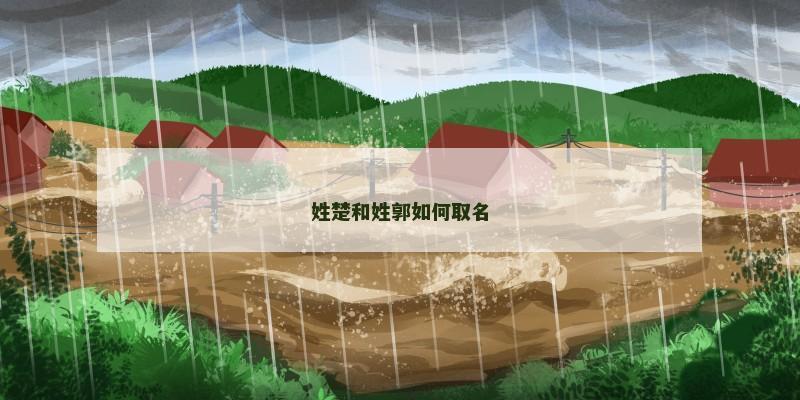 姓楚和姓郭如何取名